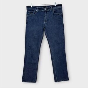 Angelo Galasso Slim Fit Straight Leg Jeans Mens 32x28 Blue Trousers Made Italy